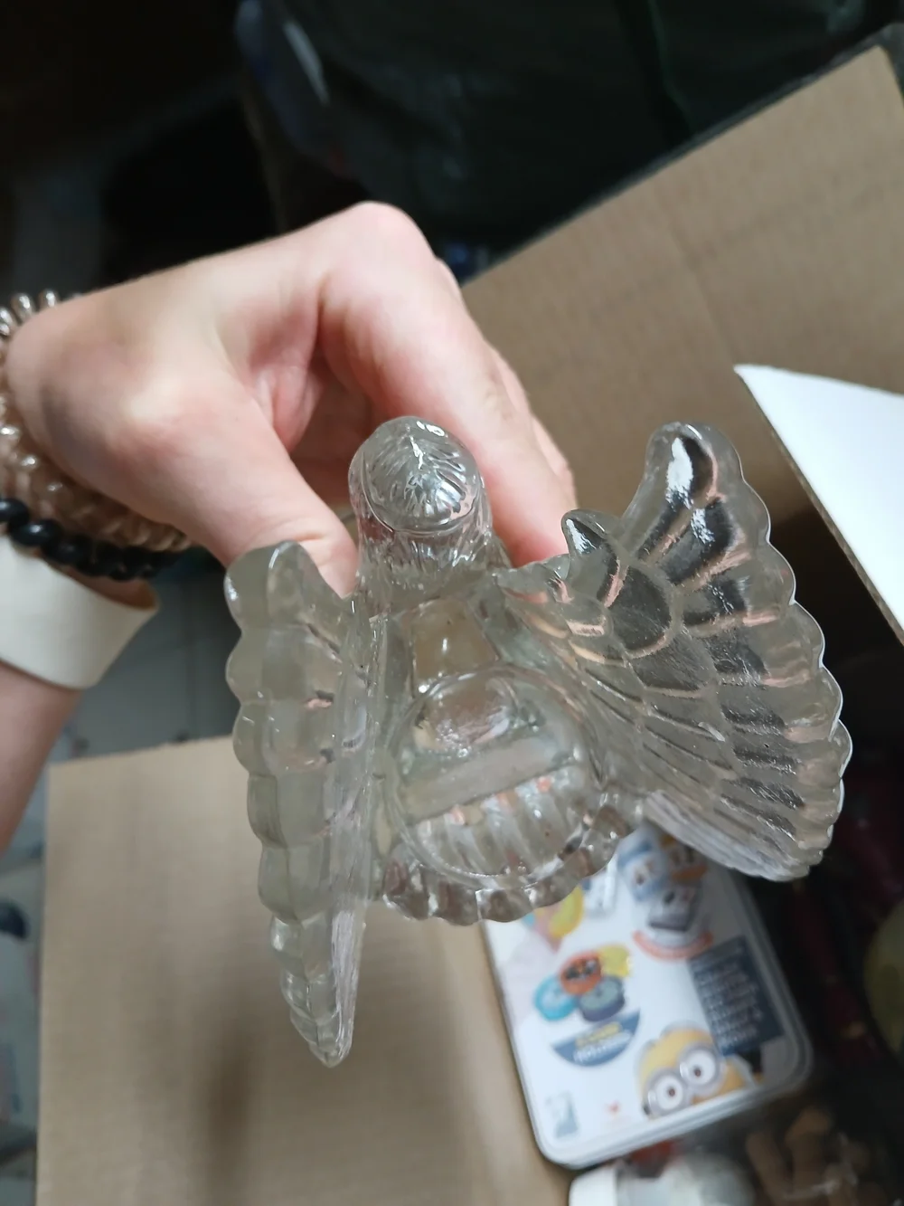 House of Lloyd glass angel tealight holder from 1989.